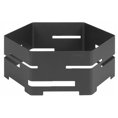 Steel Hexagon Buffet Riser- Medium Black